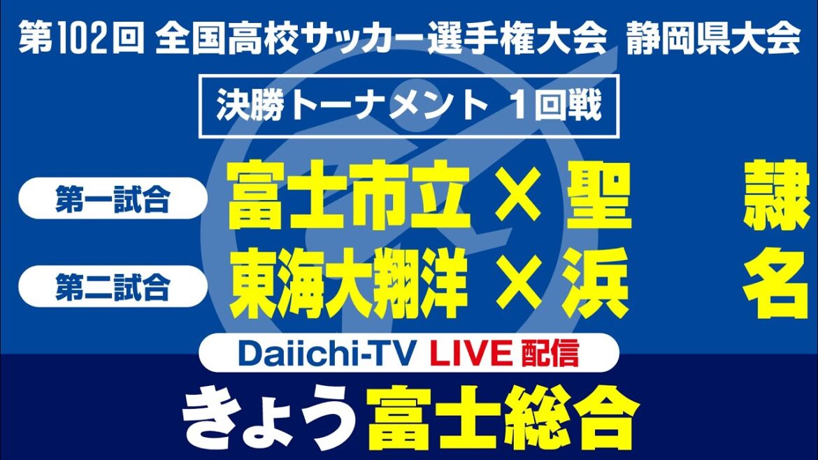 【高校サッカー選手権 静岡】決勝Ｔ 1回戦　富士市立×聖隷　東海大翔洋×浜名
