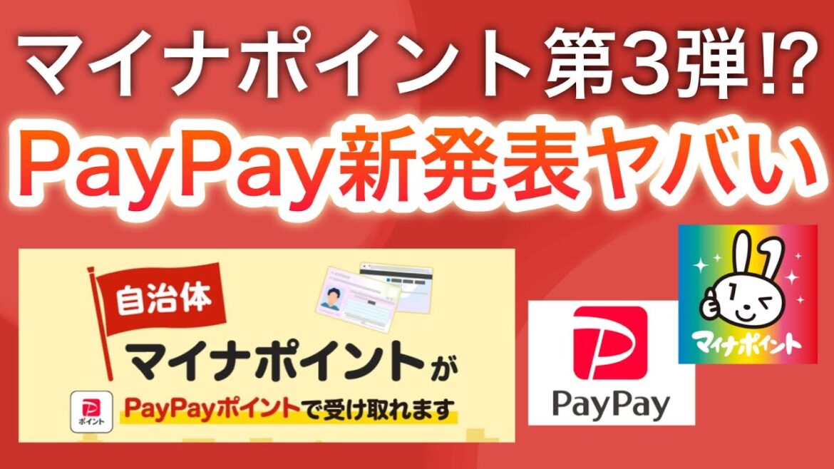 PayPayまさかの新発表【マイナポイント第３弾！？】