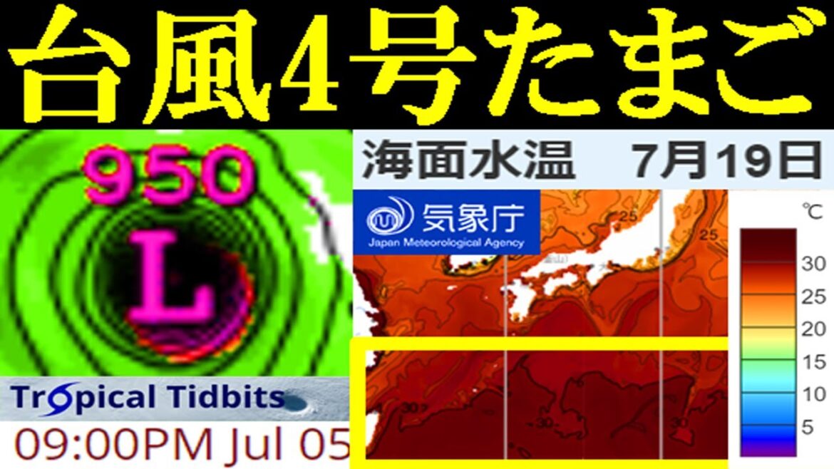 台風4号2023候補たまご熱帯低気圧の発生予測に関する最新情報 #天気 #海面水温 #台風情報