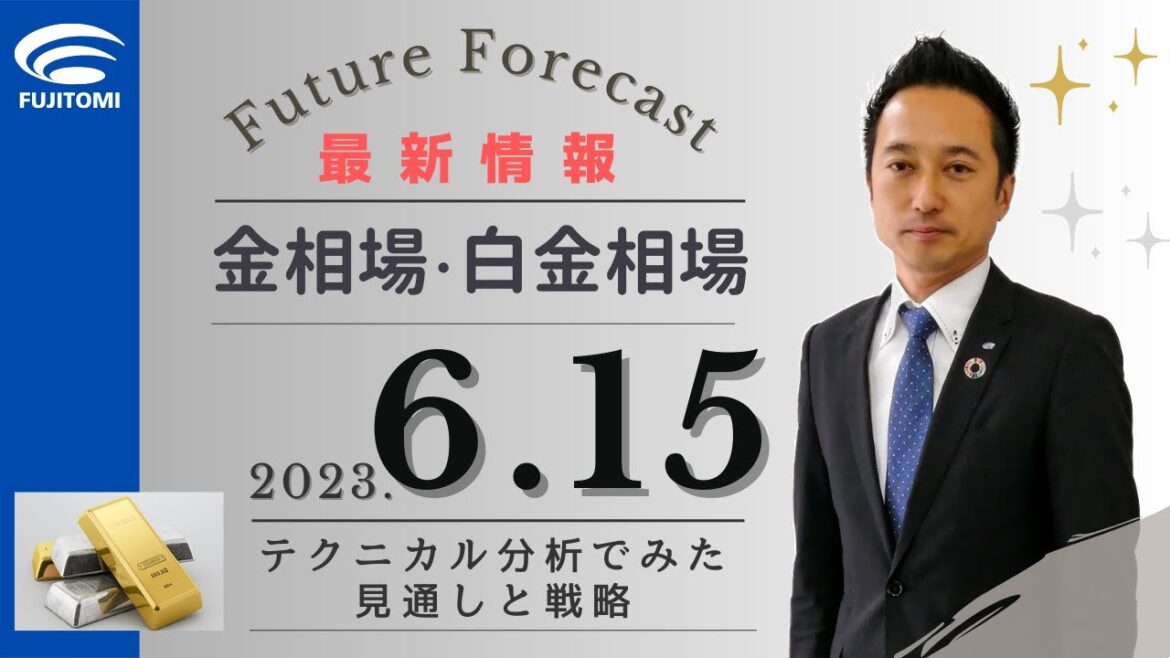 【金相場・白金相場】 CPI・FOMCを通過し、金価格・白金価格はどうなる！？　テクニカル分析でみた見通しと戦略　6月15日（木）