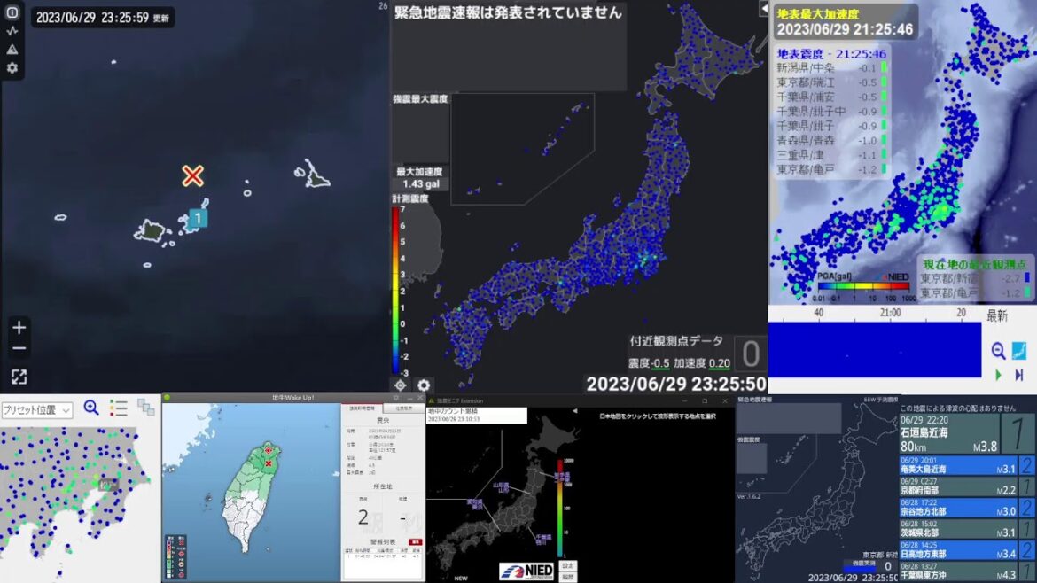 リアルタイム緊急地震速報放送