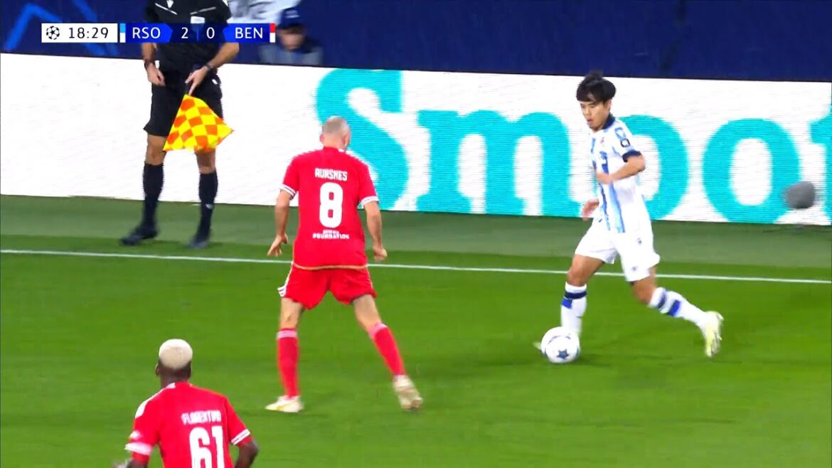 久保建英 vs ベンフィカ。 久保の最高のパフォーマンスではなかった。 (2023/11/08)