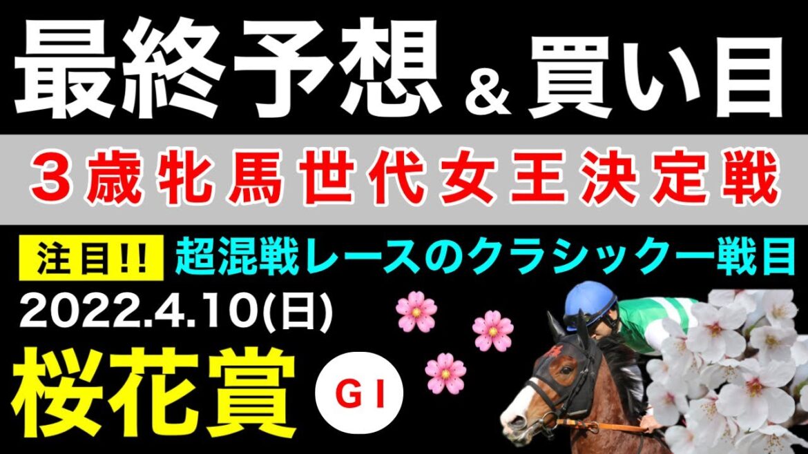 【桜花賞2022】最終予想＆買い目について