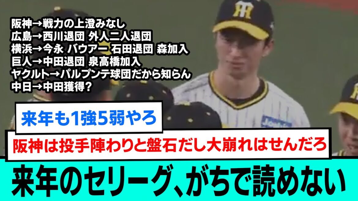 来年のセリーグ、がちで読めないwwwwwwwwwwww【阪神タイガース優勝/日本一/プロ野球/なんJ・ 2ch5chスレまとめ/ノイジー/佐藤輝明/中野拓夢/木浪聖也/坂本誠志郎/近本光司/大山悠輔】
