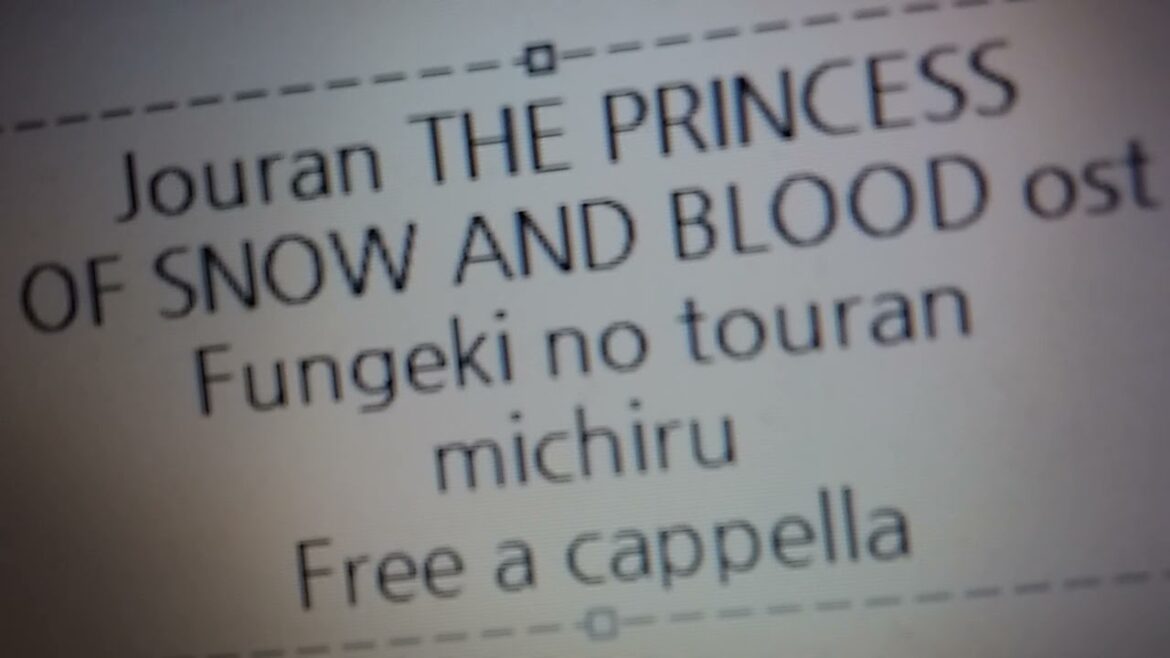 擾乱 THE PRINCESS OF SNOW AND BLOOD OST - 憤激の闘乱 · 未知瑠 Free a cappella フリーアカペラ