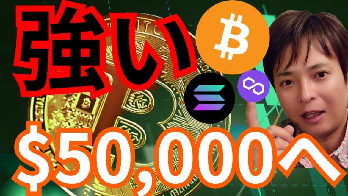 『ビットコインは５万ドルへ？ソラナとポリゴンも強い』仮想通貨最新情報+ナスダック ドル円 ビットコイン イーサリアム(ETH) リップル(XRP) SOL MATIC 相場分析