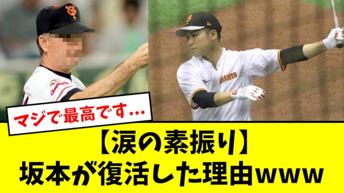 【涙の素振り】坂本勇人、復活を遂げた理由がヤバすぎたwwwwwww