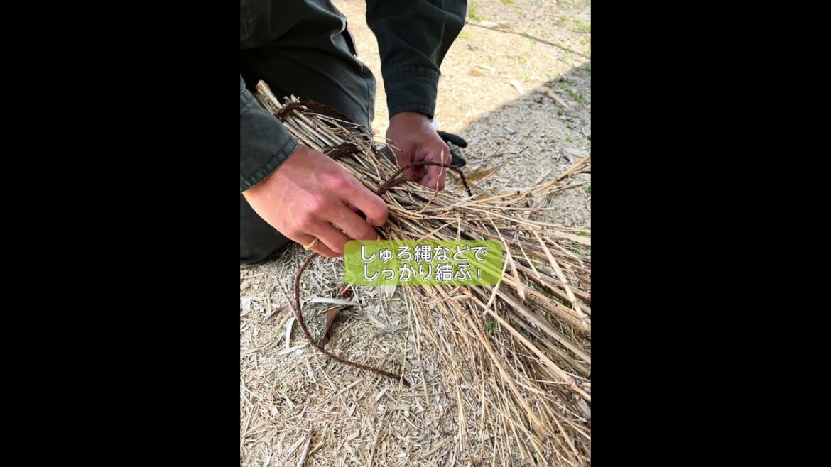 竹の活用「竹箒をつくる!」 #shorts 竹の活用「竹箒をつくる!」 #shorts