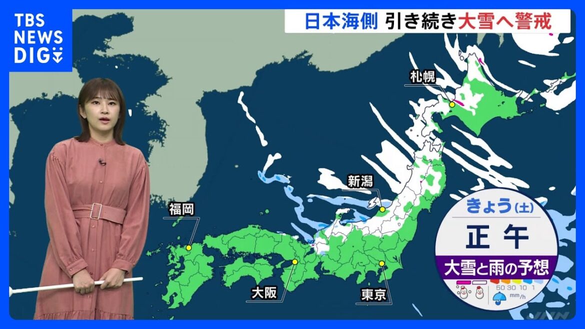 【気象予報士解説】雪は西から次第に止む見込み　厳しい寒さは続く　大雪による影響には引き続き警戒を｜TBS NEWS DIG