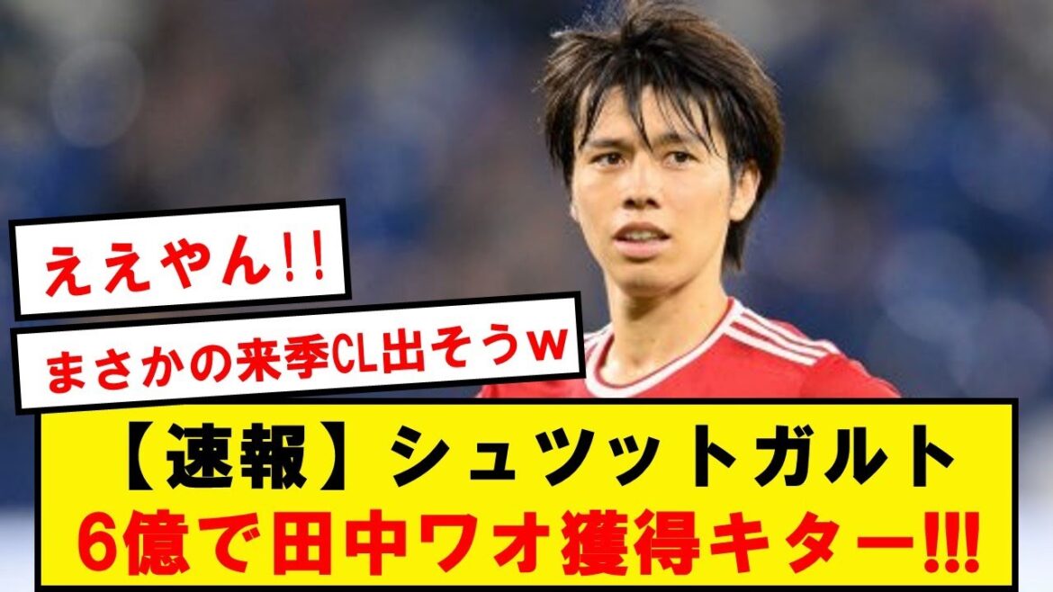 【2部脱出】田中ワオ、ブンデス1部シュツットガルトに6億円で移籍ｷﾀｰ！！！！