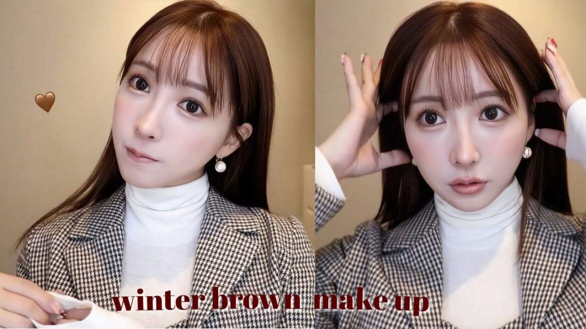 【GRWM】冬の大人ブラウンメイク🤎カラコン新色使った❄️
