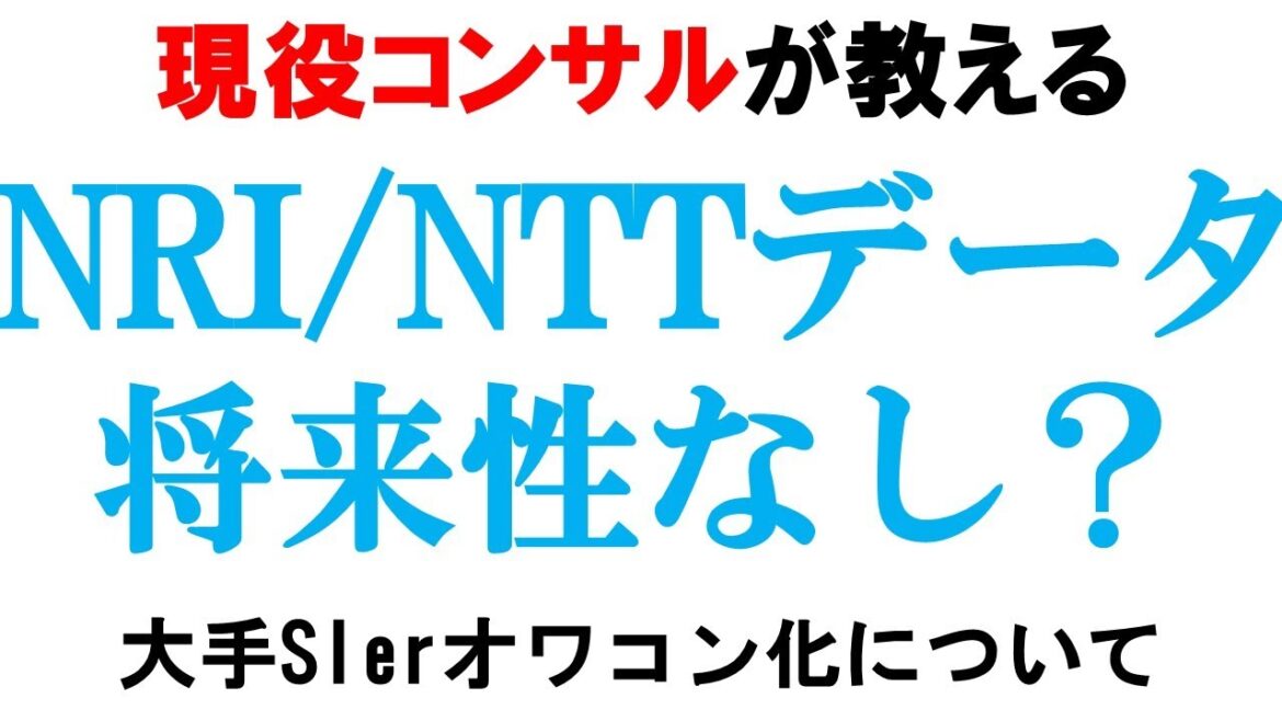 大手SIerはオワコン？NTTデータやIBMの将来性を解説【ITコンサル/NRI/アビーム】｜vol.689