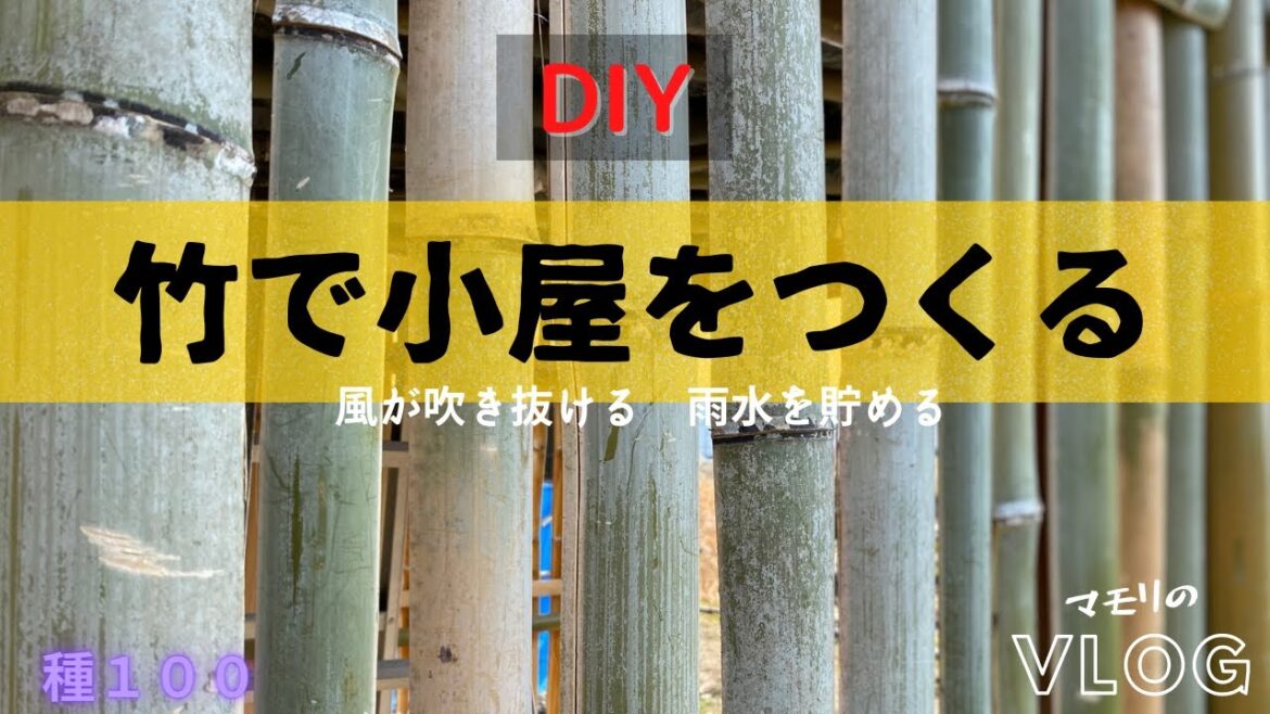 竹で小屋をつくる~DIY~風が吹き抜ける・雨水を貯める 竹で小屋をつくる~DIY~風が吹き抜ける・雨水を貯める