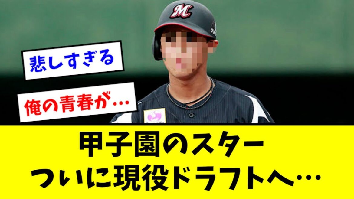【悲報】甲子園のスター、ついに現役ドラフトへ