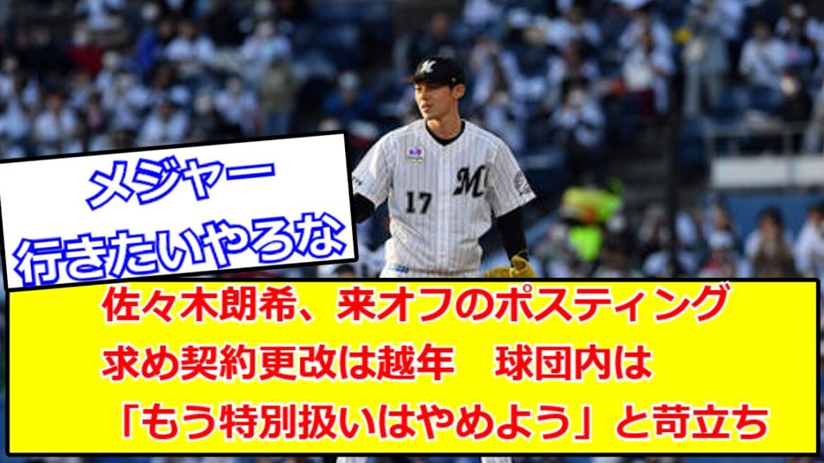 佐々木朗希、来オフのポスティング求め契約更改は越年　球団内は「もう特別扱いはやめよう」と苛立ち
