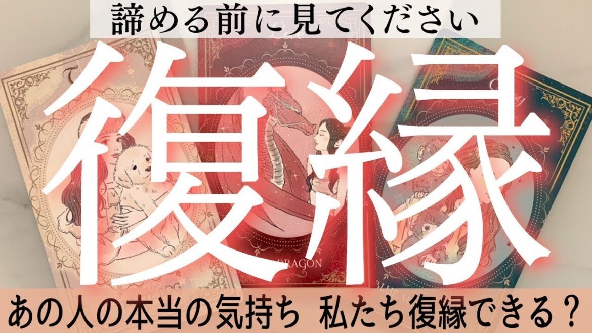 【復縁】諦める前に見てください。お相手の気持ちやお別れの真相、復縁できるか、時期まで徹底的に深堀しました💖マヤ暦占い🔮タロットオラクルカードリーディング