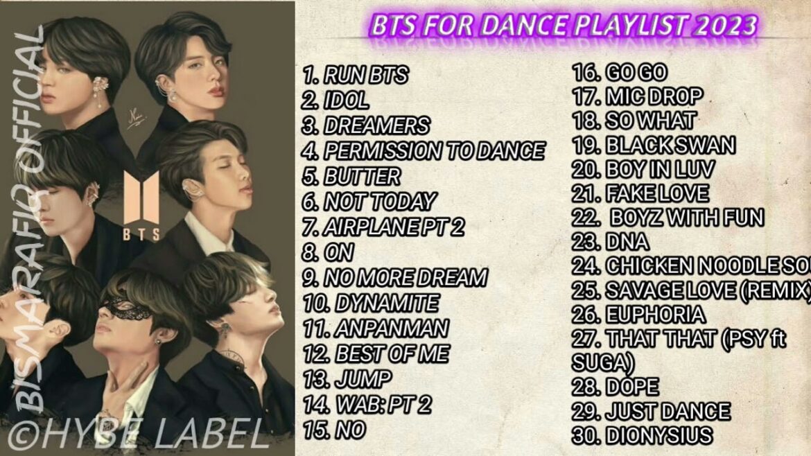 BTS SONG FOR DANCE PLAYLIST UPDATE 2023