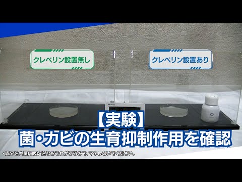 【実験】クレベリン 置き型の菌・カビの生育抑制作用 【実験】クレベリン 置き型の菌・カビの生育抑制作用
