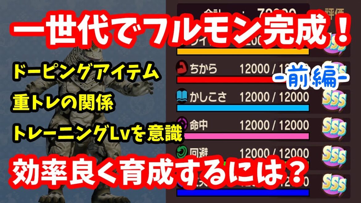 【ウルトラ怪獣モンスターファーム】一世代でフルモン完成！効率良く育成するにはある事を意識する事が大切！？解説前編。【実況】