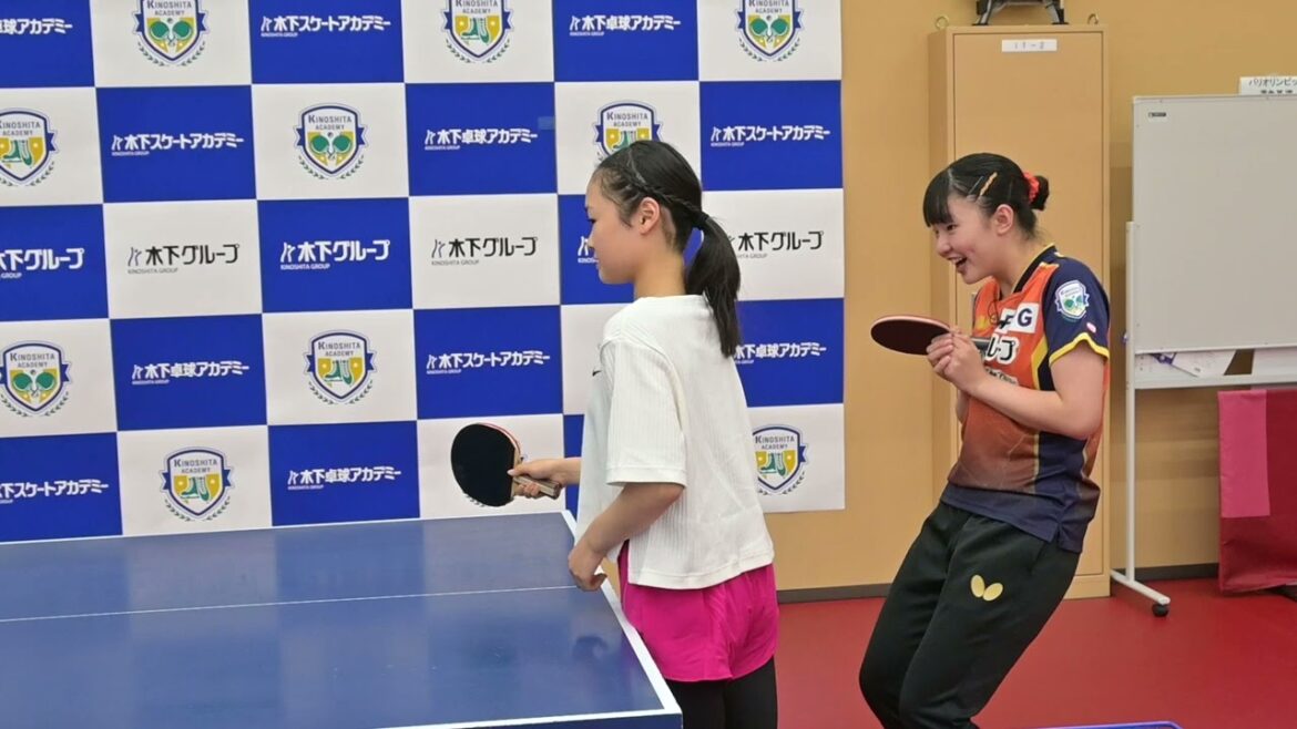 【未来の五輪メダリスト？】卓球・張本美和＆フィギュアスケート・島田麻央 スーパー中学生がピンポン交流！