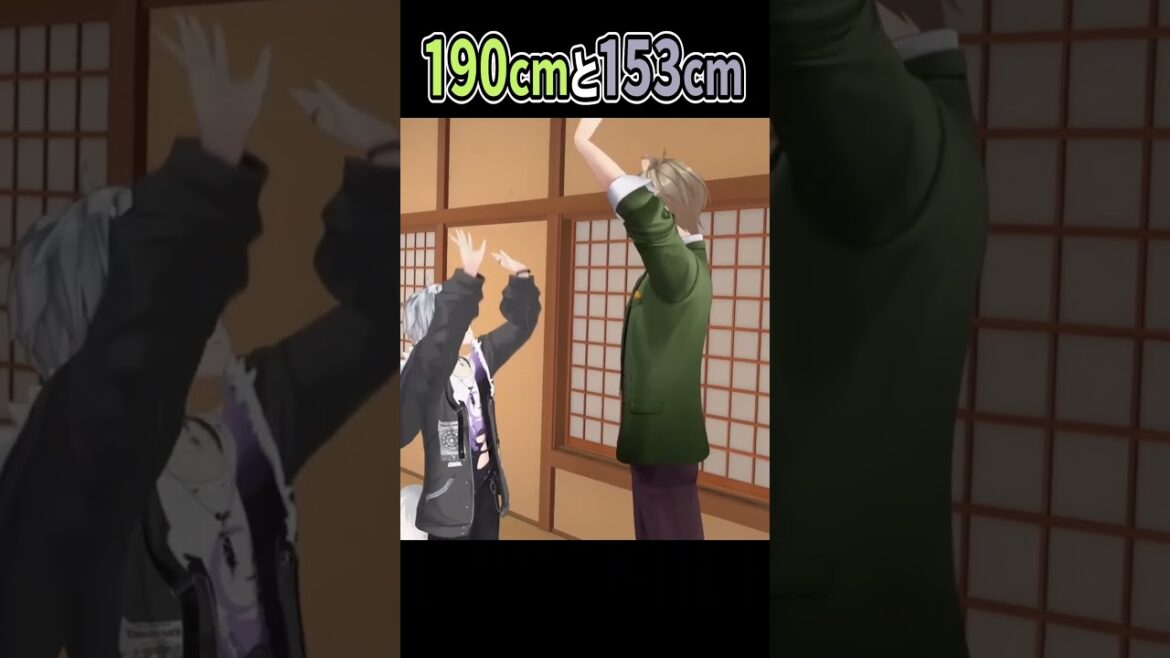 【身長差】190cmと153cmが卓球するとこうなる #Shorts 【にじさんじ】 【身長差】190cmと153cmが卓球するとこうなる #Shorts 【にじさんじ】