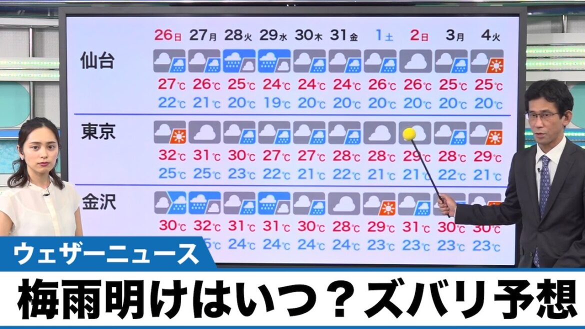 梅雨明けはいつ？ズバリ予想