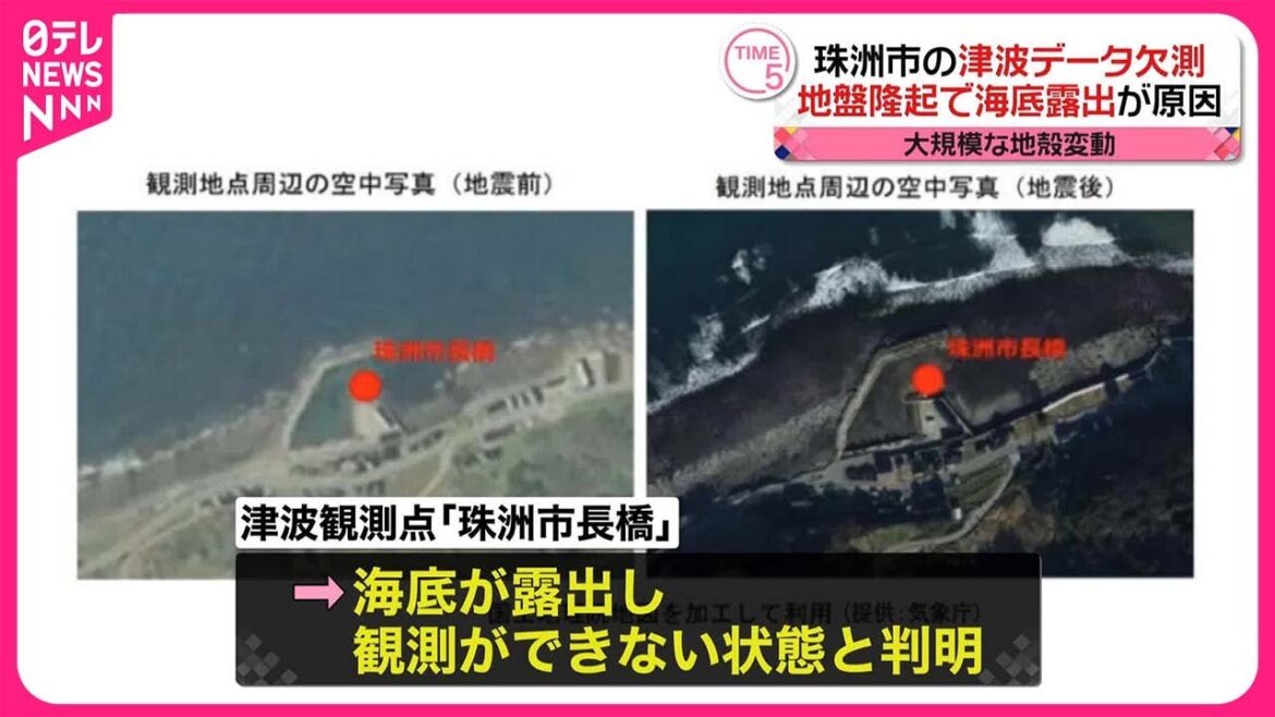 【能登半島地震】地盤隆起で“海底露出”石川・珠洲に設置の津波観測点で観測不能に