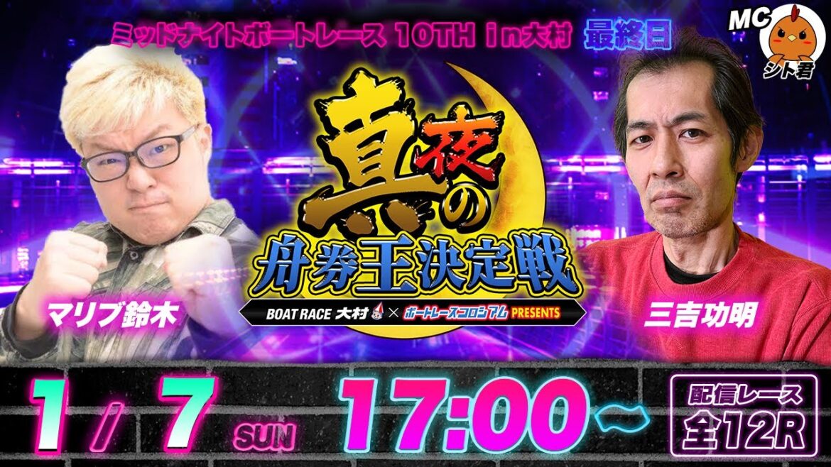 ボートレース大村 | 真夜の舟券王決定戦 | 三吉功明VSマリブ鈴木 | ボートレースコロシアム | ミッドナイトボートレース10th