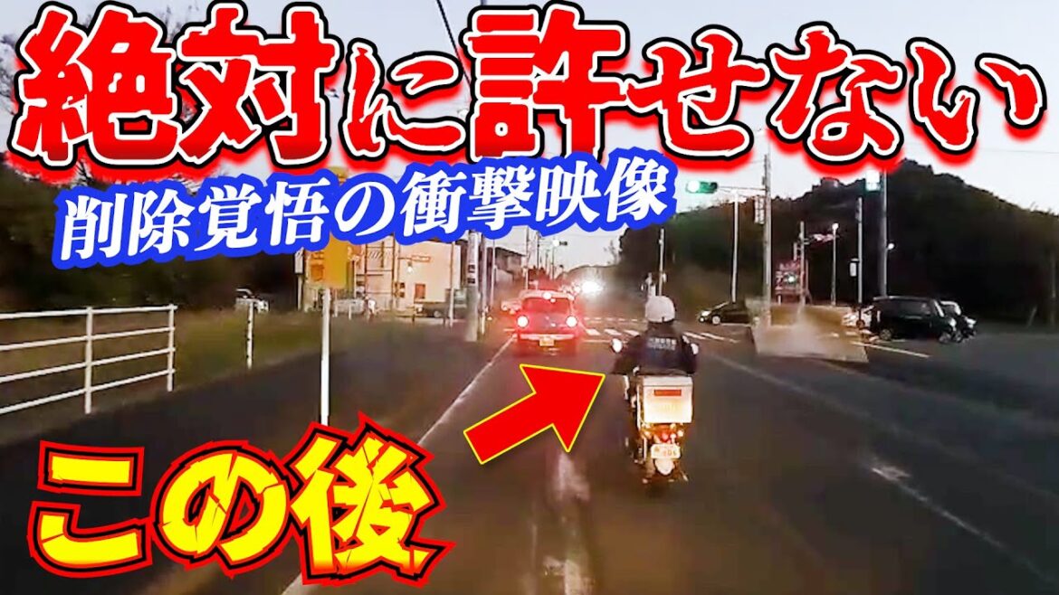 【ドラレコ】絶対許せない警察官削除覚悟の衝撃映像最新日本交通安全危険予知