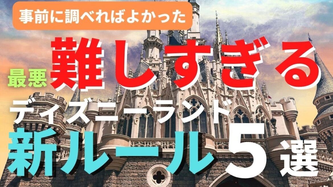 【ディズニーランド】最悪難しすぎる。新ルール5選 久々に行く人は必ず見てください