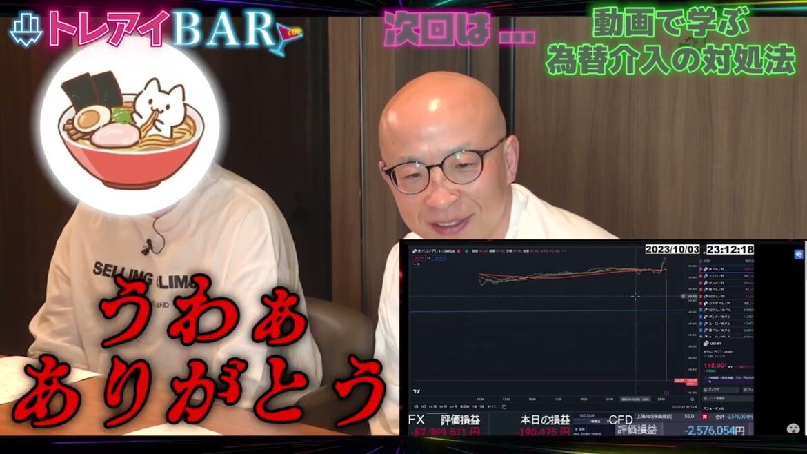 【次回予告！】JINさんの動画から学ぶ、為替介入！次の介入ではどう立ち回る？【トレアイBAR】