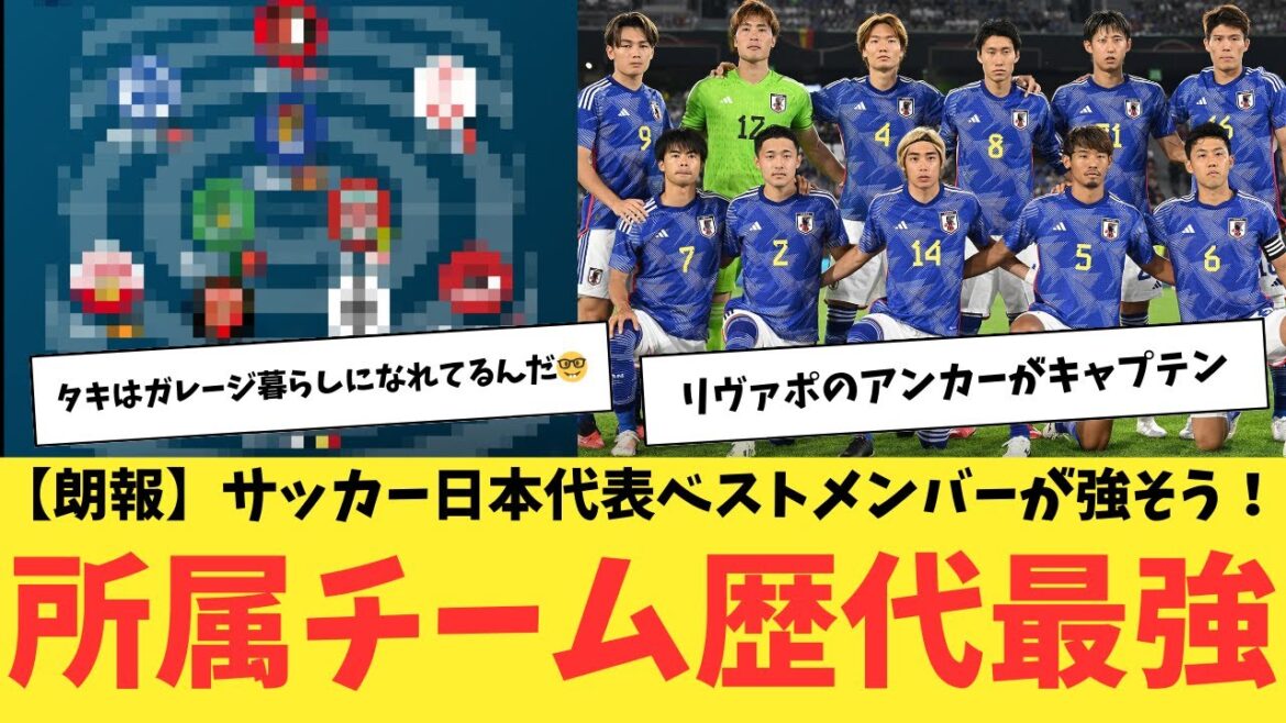 【朗報】サッカー日本代表ベストメンバーが強そうな件！チーム歴代最強！