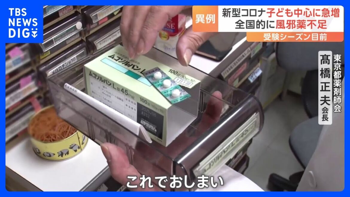 受験シーズン目前、子どもの新型コロナ急増　全国的に異例の風邪薬不足｜TBS NEWS DIG