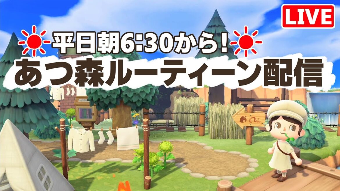 朝のまったりあつ森配信🌳挨拶だけでも大歓迎☀️｜あつまれどうぶつの森｜acnh