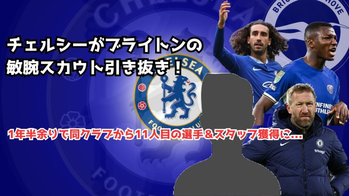【悲報】チェルシーがブライトンの敏腕スカウト引き抜き！1年半余りで同クラブから11人目の選手＆スタッフ獲得に...