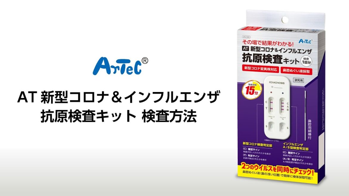 AT新型コロナ＆インフルエンザ抗原検査キット　検査方法