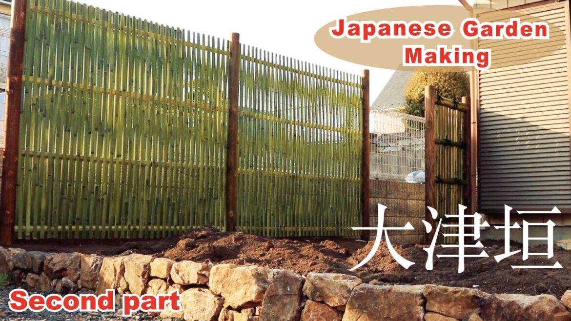 (Pro.3 - Ep.2) How to make a bamboo fence, called Otsugaki.【Japanese Garden】
