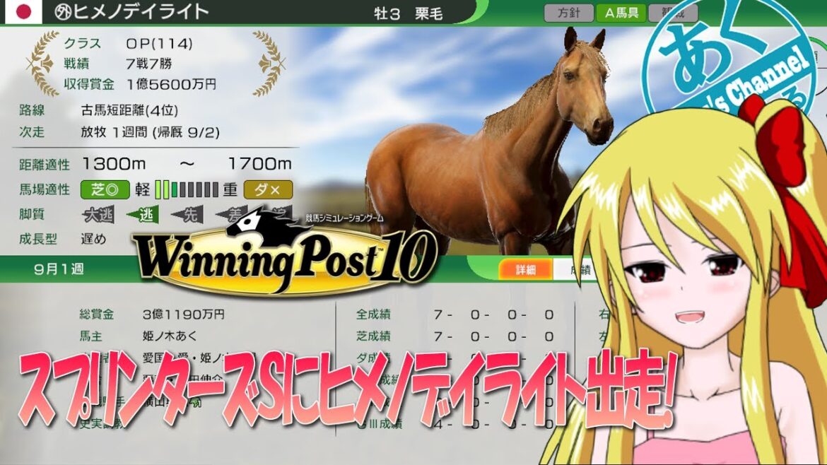 【ウイポ】あくちゃんねる Winning Post 10 ぐだぐだ実況配信【HARD】