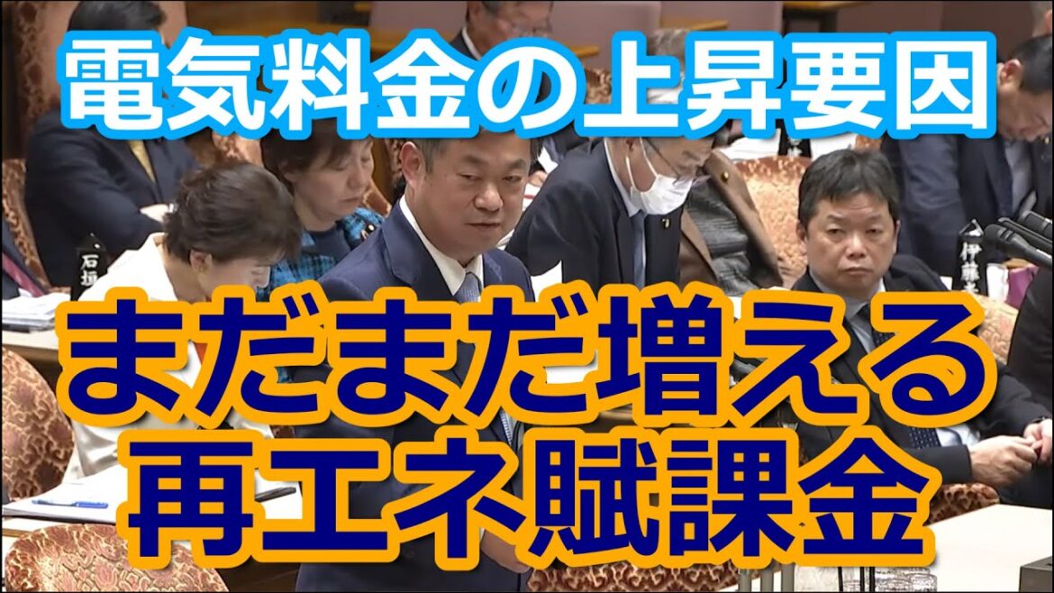 【参議院予算委員会】まだまだ増える再エネ賦課金【電気料金上昇要因】