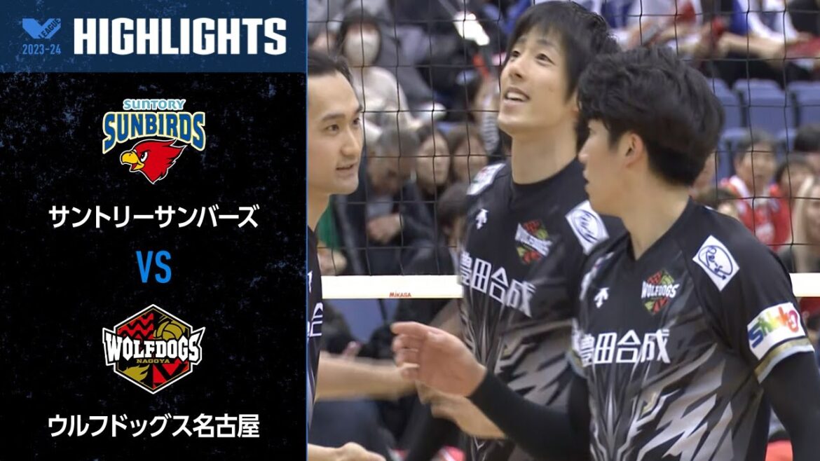 【Vリーグ公式】2024/03/10 ハイライト #サントリーサンバーズ vs #ウルフドッグス名古屋