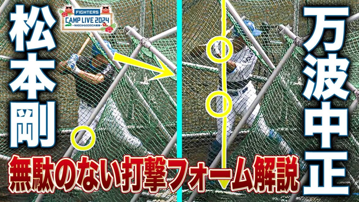 万波中正×松本剛 シンプルだけど中々出来ない一流打撃フォーム解説＜2/19ファイターズ春季キャンプ2024＞