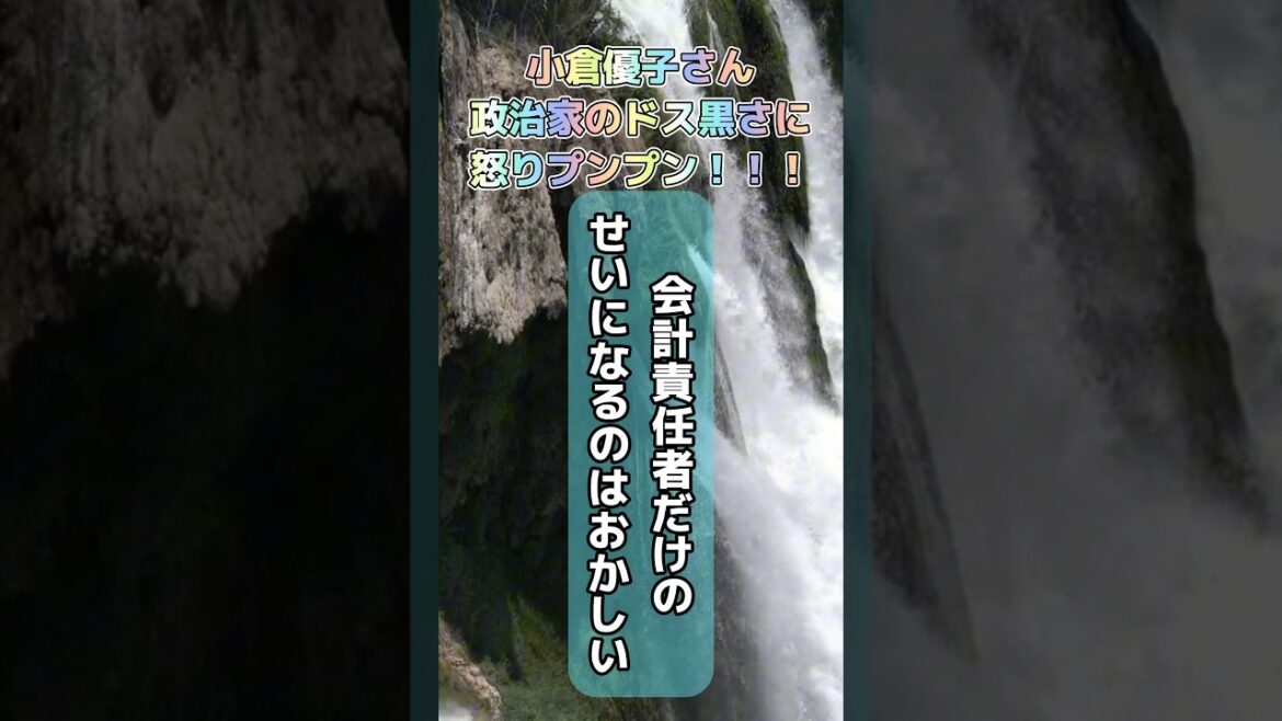 小倉優子さん、政治家のドス黒さに怒りプンプン！！！ #小倉優子 #政治家 #裏金