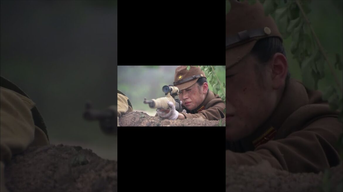 日軍狙擊手裝死以為躲過一劫，不料被神槍小子一槍爆頭！#shorts