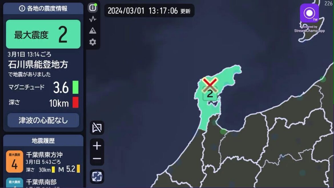 強震モニタライブBeta　ver0.5