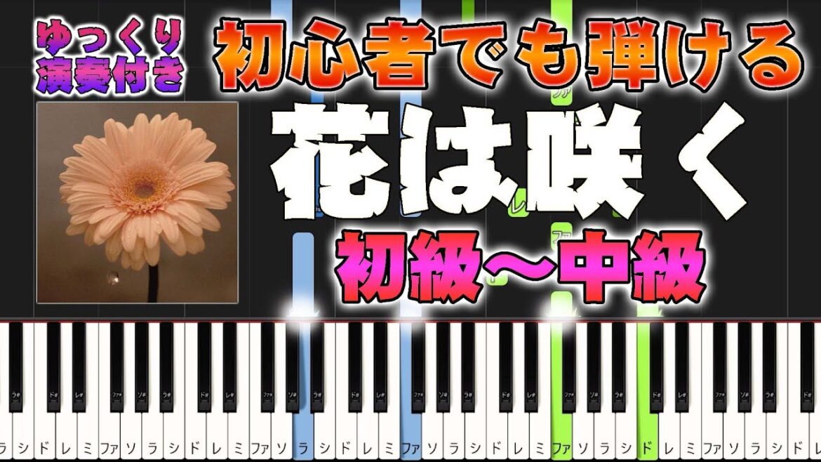 【楽譜あり】花は咲く/東日本大震災復興支援ソング（ピアノソロ初級～中級・初心者向け）花は咲くプロジェクト【ピアノアレンジ楽譜】/簡単/ゆっくり演奏付き/Flowers Will Bloom