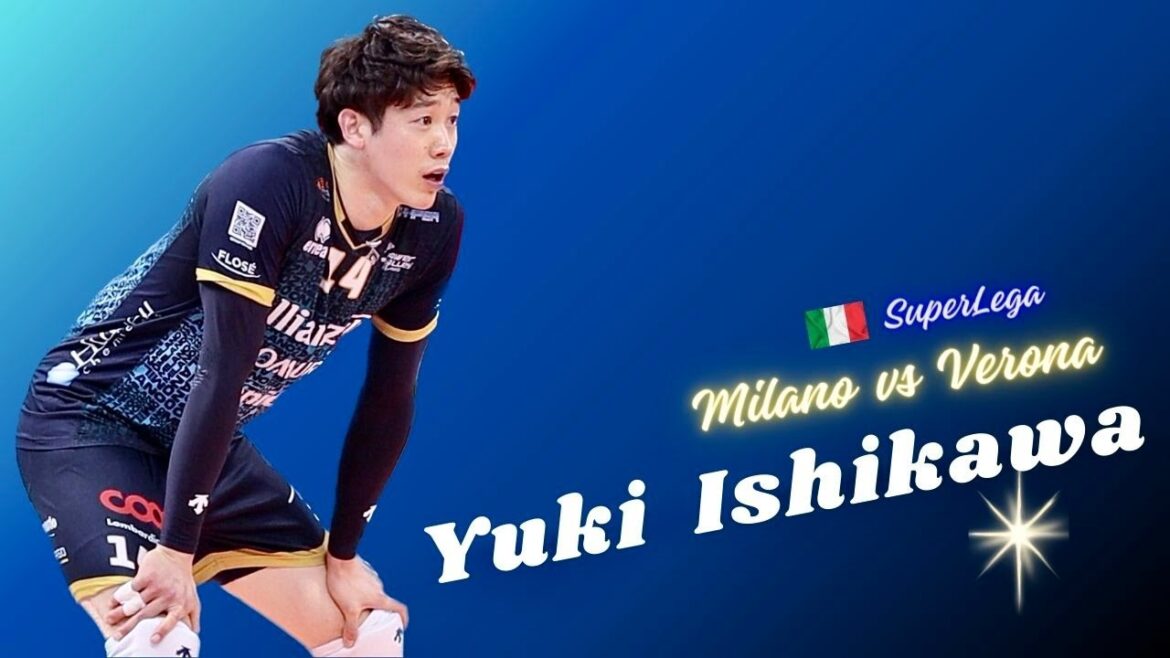 石川祐希 選手【Yuki Ishikawa】タイムアウト中・セットポイントを迎えた終盤 /イタリアセリエA / 2024.2.18 Milano vs Verona 2nd set