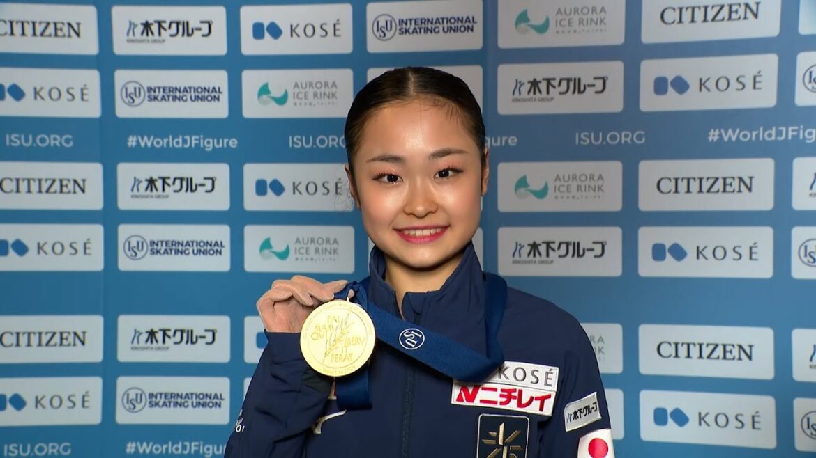 【世界ジュニア2024】2連覇！島田麻央　FS後インタビュー（現地フィールドキャスター本田真凜さん）