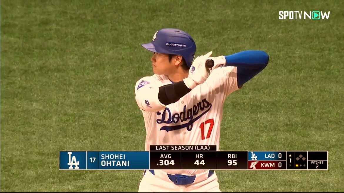 【ドジャース大谷翔平 第1打席は空振り三振】ソウルシリーズエキシビジョンマッチ注目の第1打席は三振に倒れる