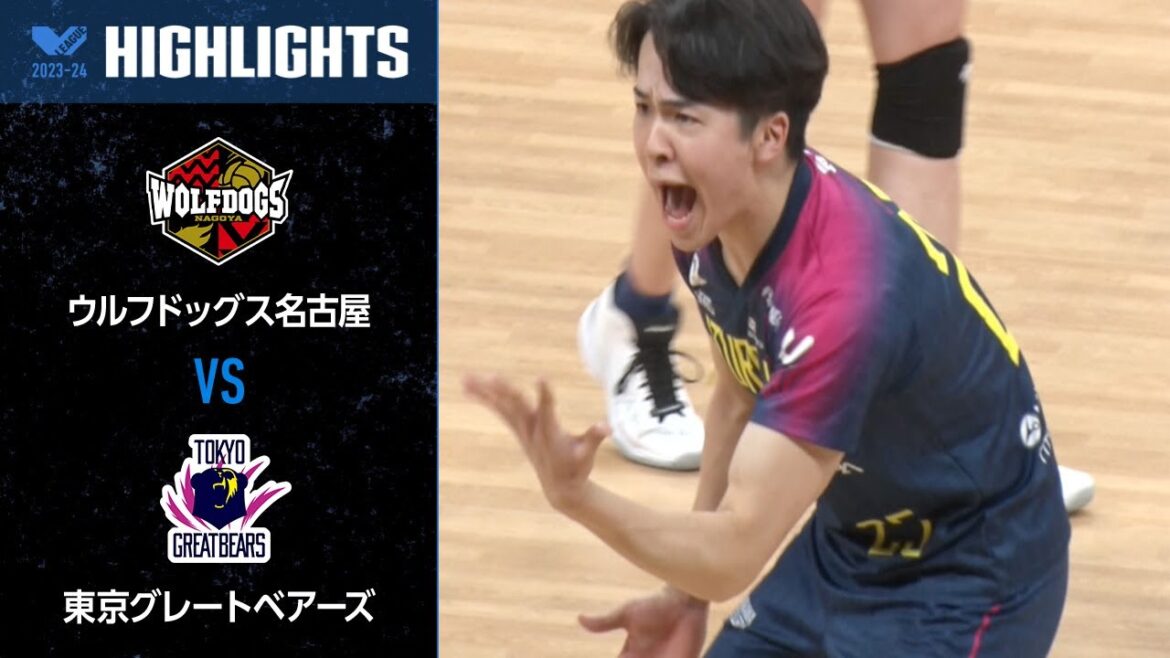 【Vリーグ公式】2024/03/17 ハイライト #ウルフドッグス名古屋 vs #東京グレートベアーズ