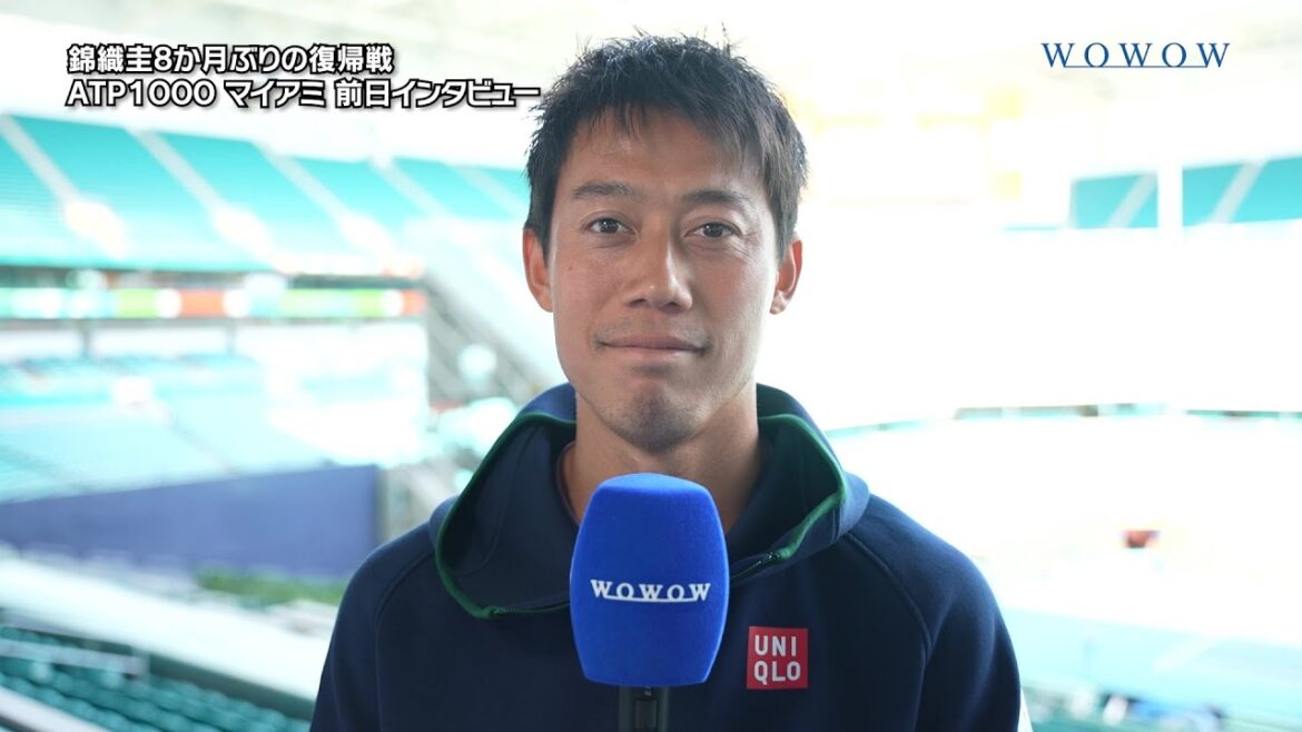 錦織圭 大会前日インタビュー│男子テニスATPツアー マスターズ1000 マイアミ【WOWOW】